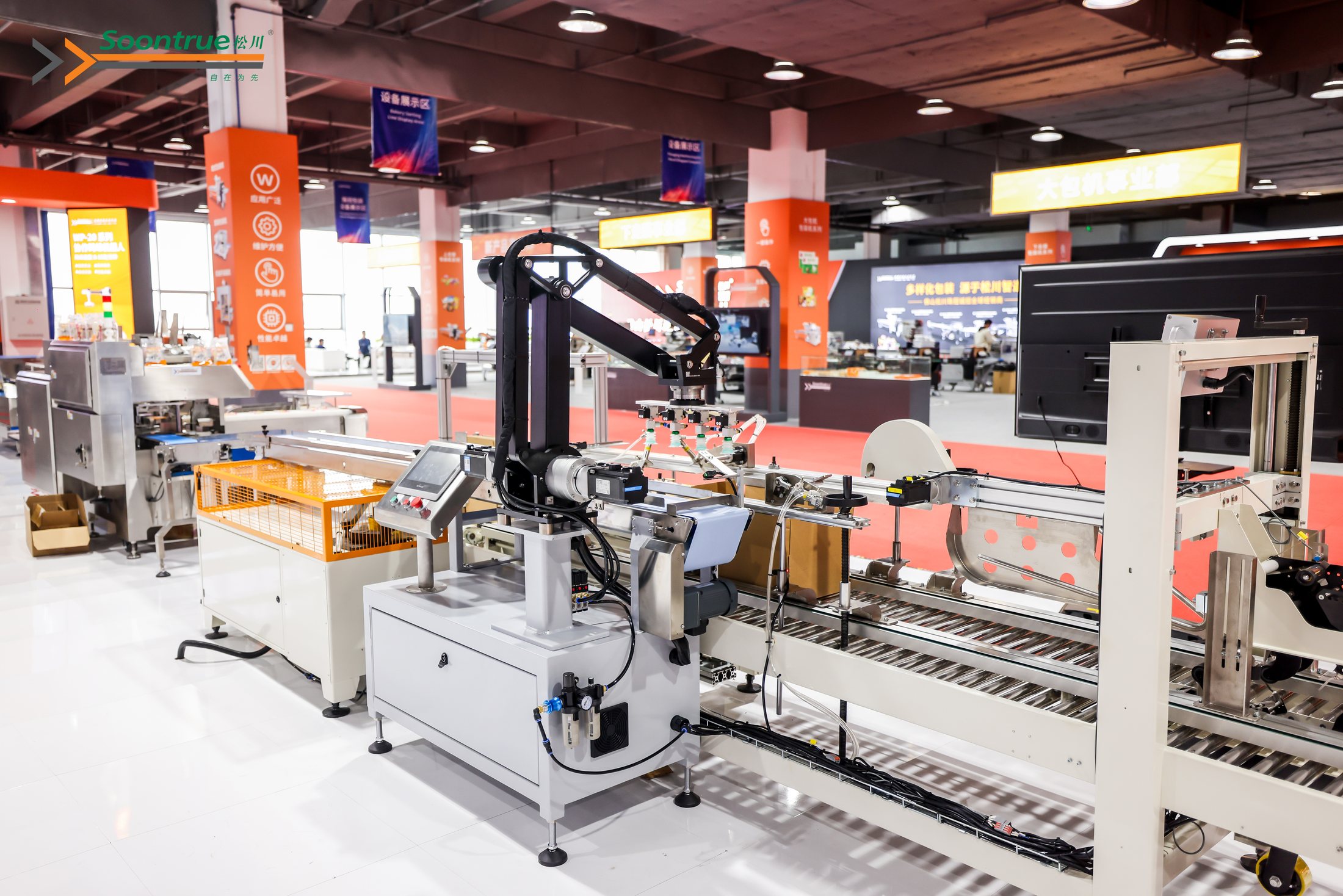 Automated packaging line on site